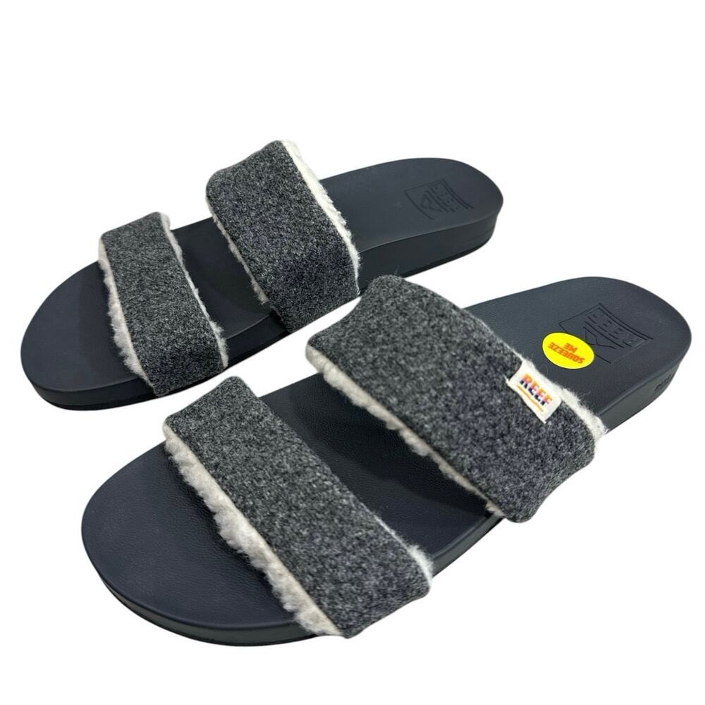 Reef Cushion Vista Snuggles Sandals Black Night Size 9 Women’s Slip On - Picture 3 of 7